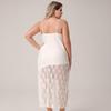 Yaoting Plus Size Lace Patchwork Ice Silk Camisole Nightgown