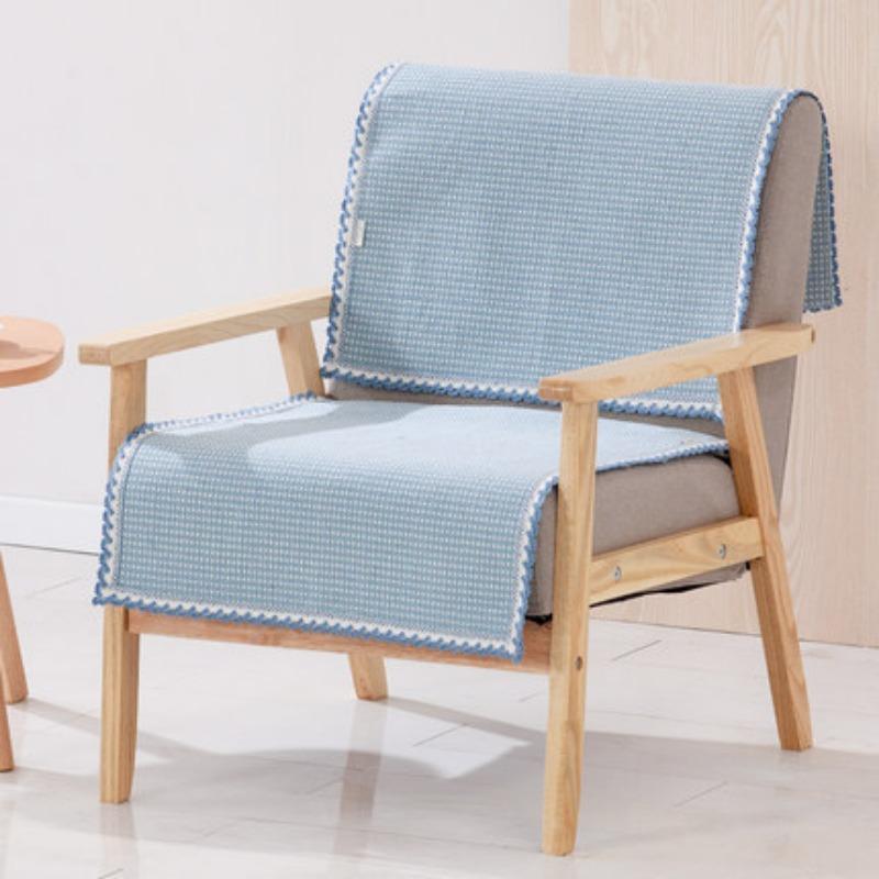Seat Cushion Lace-up Thick Fabric Four Seasons Seat Cushion Summer Cotton Linen Office Student Dining Chair Stool Cushion