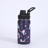12oz 350ml Kids Cartoon 304 Stainless Steel Water Bottle, Leakproof Straw Insulated Tumbler with Portable Handle Lid