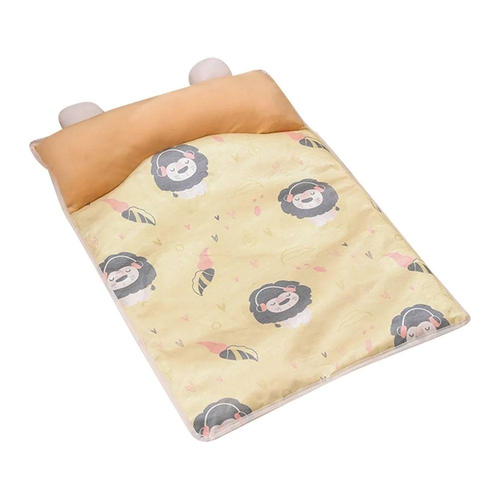 

Breathable Ice Silk Dog Cat Bed Cute Dog Ice Pad Nest Ice Silk Cool Mat for Pet Pet Supplies S жёлтый