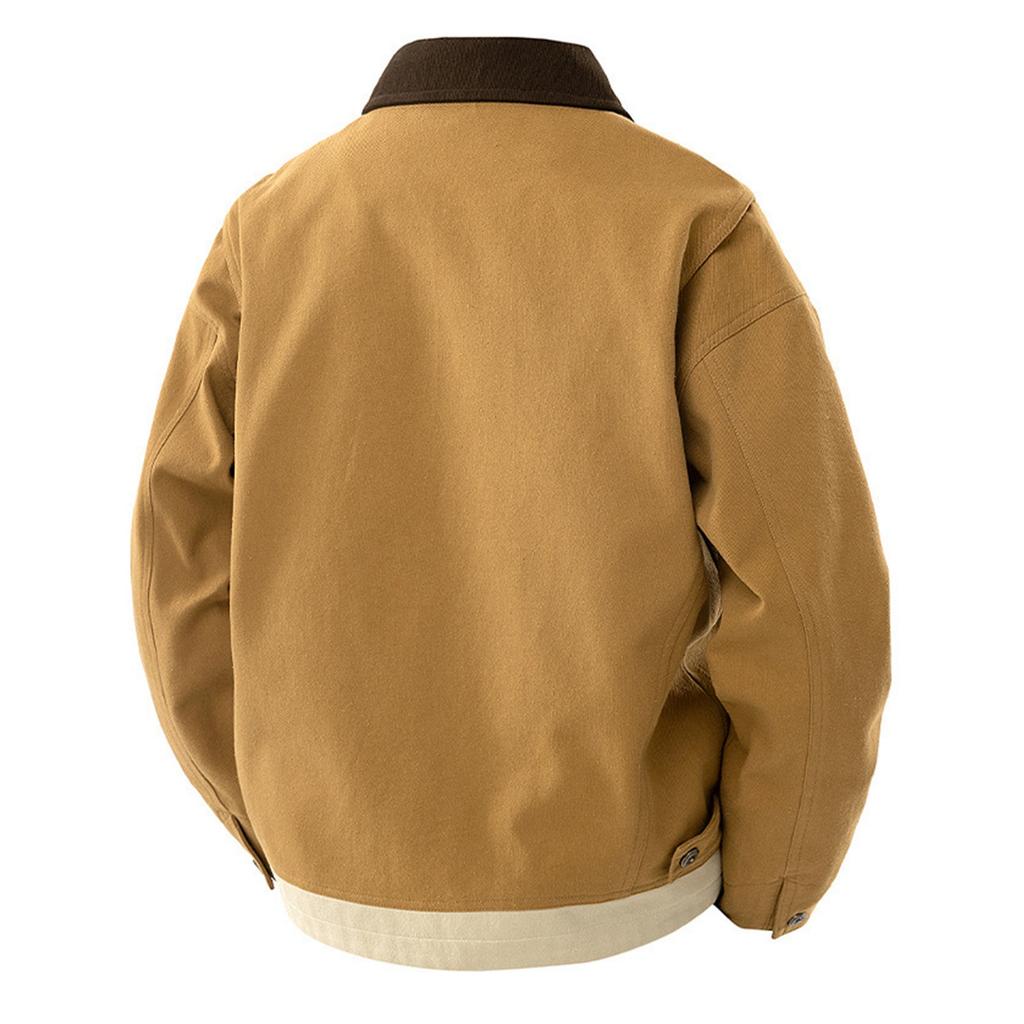 Men's Solid Color Camouflage Outdoor Sports Jacket Men's Pocket Button Casual Jacket