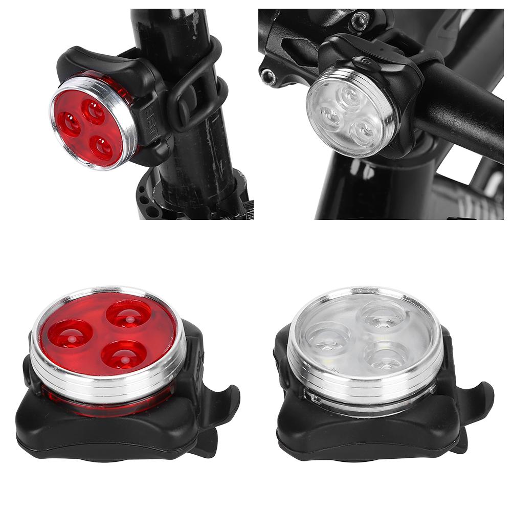 1 Par USB Oppladbart Sykkelbaklys Vanntett Bakre LED Sykkellykt Nattsykling