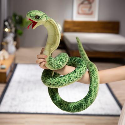 Plush Snake Doll Toy Realistic Stuffed Snake Figure Soft Snake Plushies Wild Animals Toy Prank Gag Gift for Kids Adults