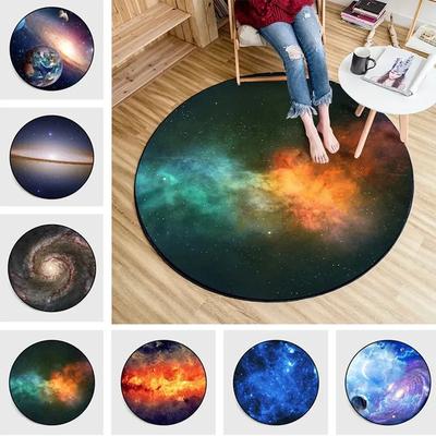 Moon Baby Round Carpet Living Room Children's Bedroom Floor Mat Aesthetics Planet Space Universe Galaxy Home Decoration Rugs