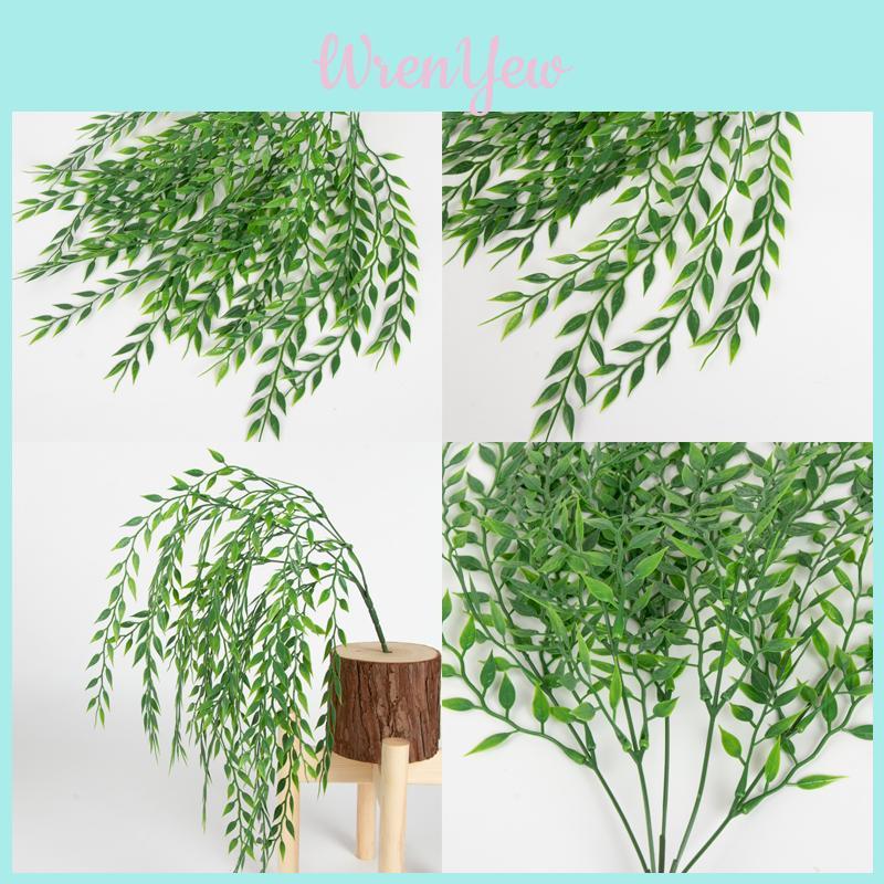 Lush Green Artificial Weeping Willow Vines 52 Cm For Sophisticated Wedding Decor