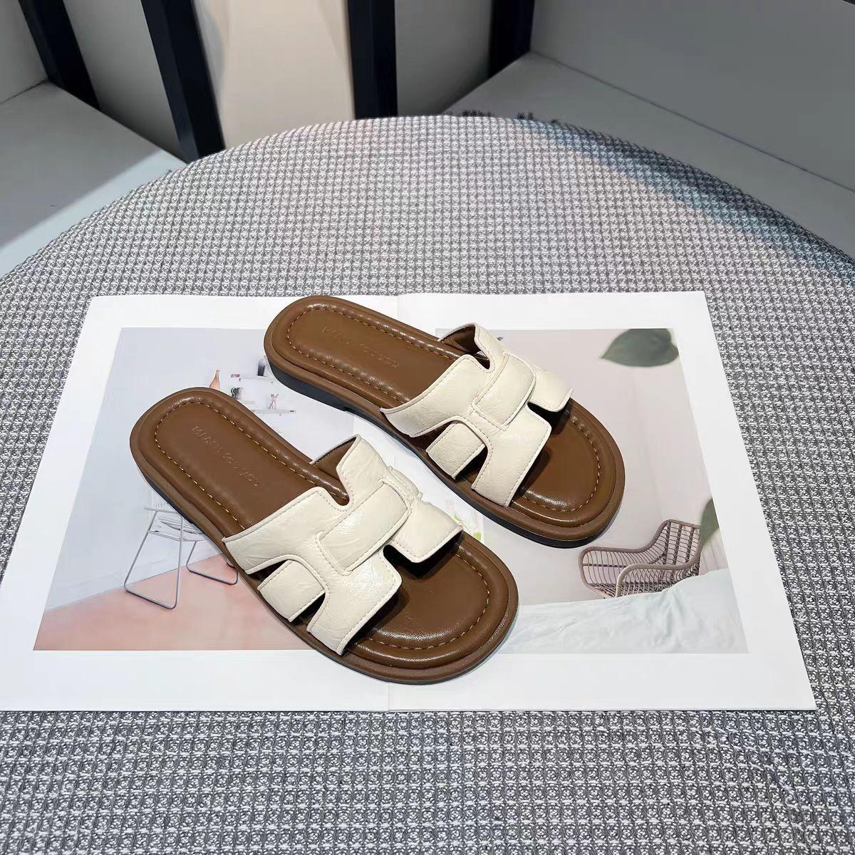 

8099-6 Модная верхняя одежда тканые шлепанцы с открытым носком крутые 2025 новый летний мягкая подошва повседневные легкие балетки 40 абрикосовый