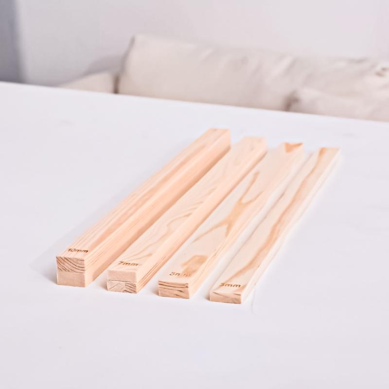 8-teiliges Set aus Holzplatten für Töpferwerkzeuge, 3/5/7/10 mm rechteckige Tonstabführungen für Töpferwaren, Polymerclay-Dickenführungsschienen aus Holz