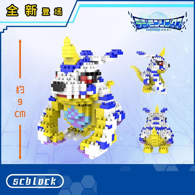 Digitální monstrum Agumon Gabumon Mini stavebnice Piyomon Greymon DIY Mikro cihličky Tentomon Gomamon Figurky Hračky Pro děti Dárek