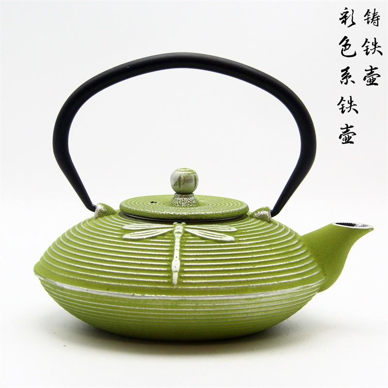 Cast Iron Teapot With Enamel Coating Vintage Style Home Kettle Tea Ceremony 600ml-1000ml Decorative Water Pot