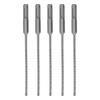 5 Pcs Rotary Hammer Drill Bit 160mm Length 2 Flute Self Centering Carbide Tip Impact Drill Bits for Brick Stone Concrete
