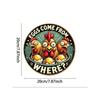 Vintage Round Metal Chicken Sign Wall Art Retro Kitchen Decor