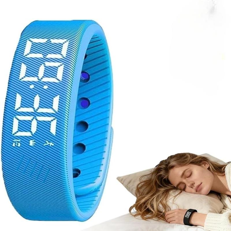 Ceas cu Alarmă Silențioasă cu Temporizator, Brățară Vibratoare Portabilă pentru Alarmă, Monitor de Activitate cu Șoc, Memento pentru Medicamente Reîncărcabil Fără a Deranja Partenerul