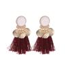 1 Pair Elegant Bohemian Women Tassel Fringe Drop Dangle Earring Ear Stud Jewelry