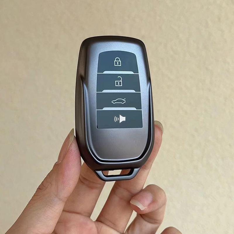 Tpu Car Key Case Cover Shell Fob For Toyota Chr Hilux Fortuner Land Cruiser 200 Camry Corolla Crown Rav4 Highland Key Chain
