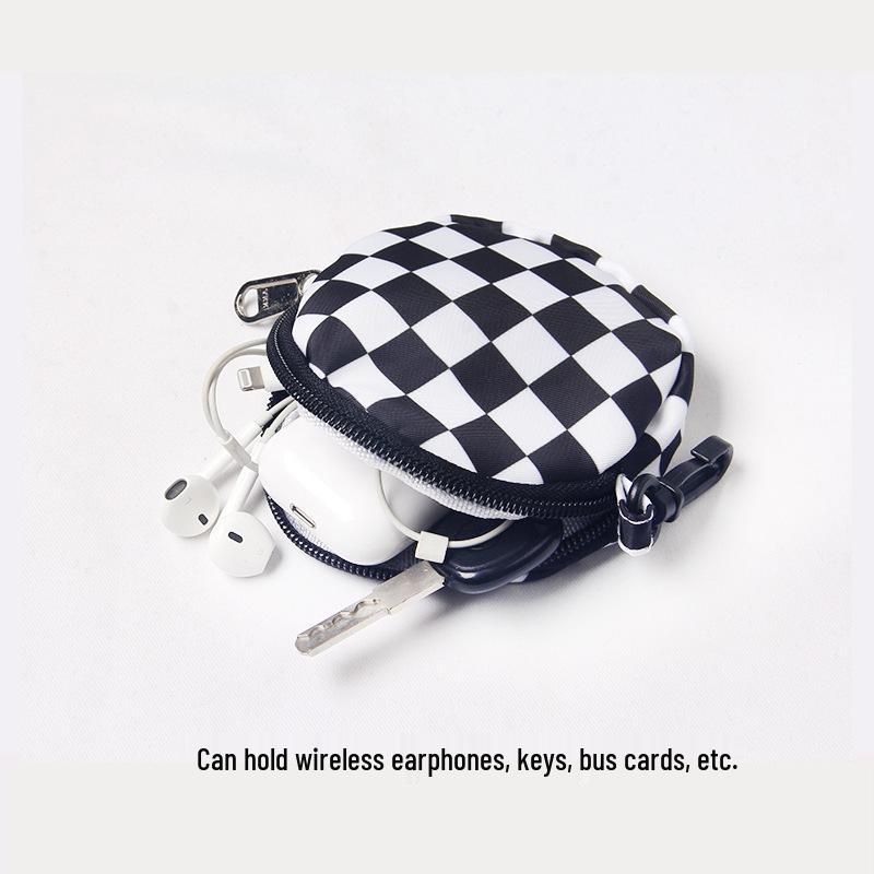 Multifunctional Mini Coin & Phone Purse with Earphone Storage and Key Anti-Loss Feature