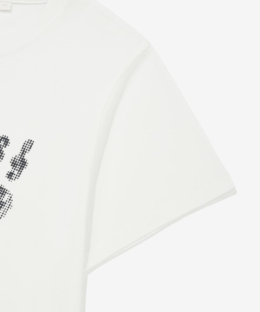 COVERNAT WOMAN Crop Fit Cassette Graphic T-Shirt Off White