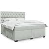 Vidaxl Letto Continentale Con Materasso, Grigio Chiaro, 180X200Cm, Velluto