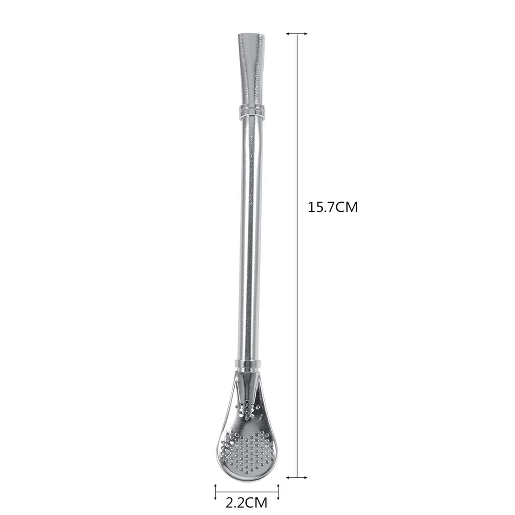 Stainless Steel Filter Straw, Reusable Drinking Straw, Filtered Spoon, Yerba Straws, for Home, Kitchen, Drinking, Stirring, Filter Spoon,