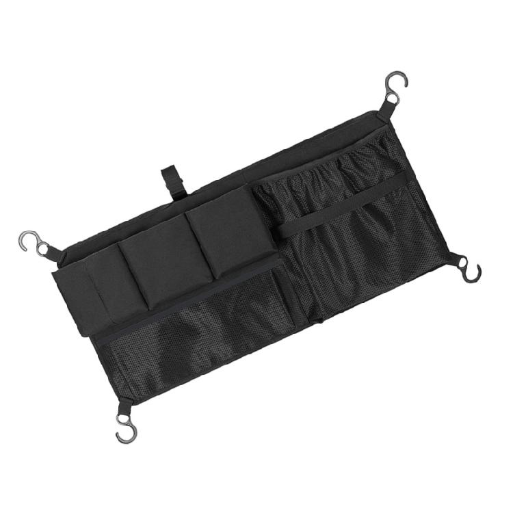 Large Capacity Mesh Cargo Storage Bag with Sorting Pockets, Black Strollers Wagon Cargo Net Wagon Accessories Organizers