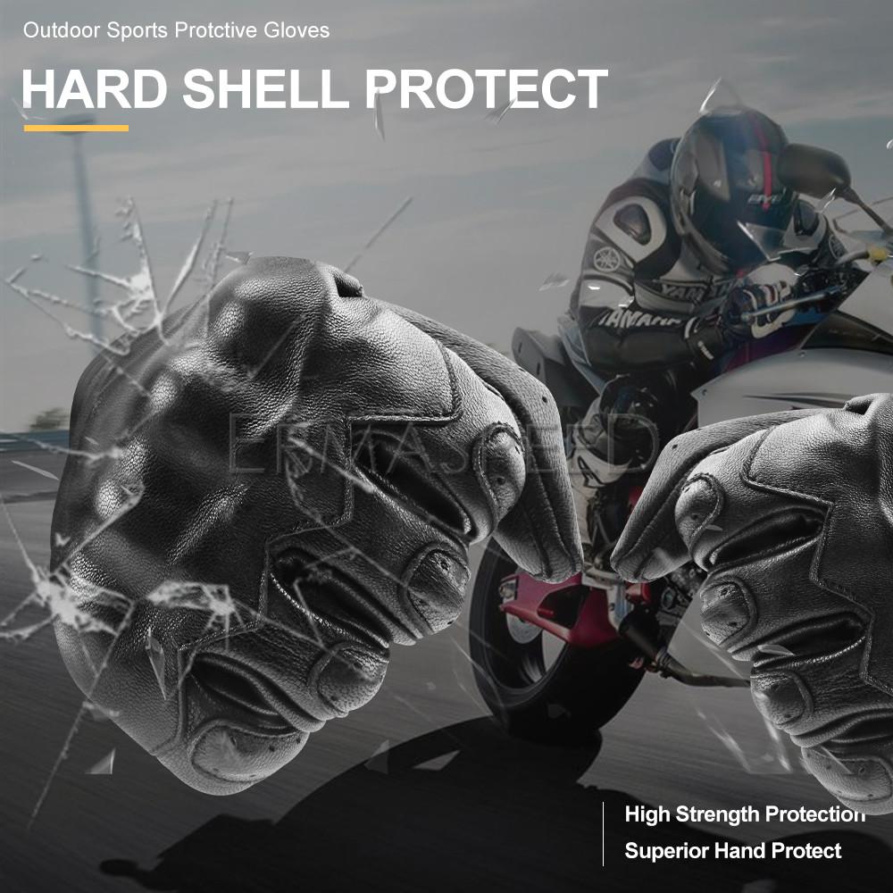 Mănuși de motocicletă din piele pentru bărbați Mănuși de motocicletă confortabile și respirabile Mănuși de protecție pentru încheieturi dure pentru conducerea curselor