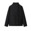 Womens Oversized Wool Blend Coat With Notched Lapel Single Breasted Loose Fit Short Length Fall 2025
