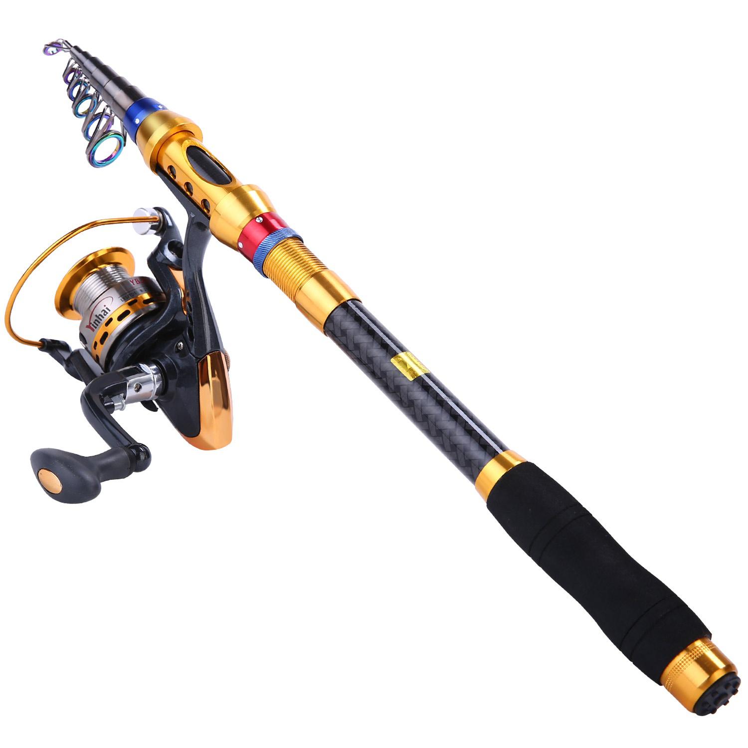 

Sougayilang Fishing Rod Reel Combos, Складная телескопическая рыболовная палка с 13 + 1BB спиннинг катушкой 1.8m Rod with YB3000 Reel