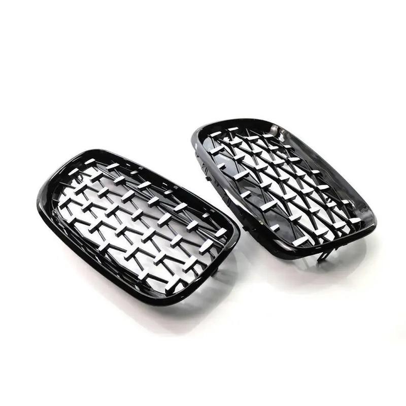Car Grille Front Kidney Grill Diamond Style Chrome Black For BMW X5 E70 X6 E71 2007-2013 51137157687 51137157688 51137185223
