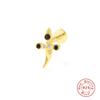 S925 Sterling Silver New Version Puncture Internal Thread Flat Head Body Auricle Puncture Earbone Stud Earring Stud Earring