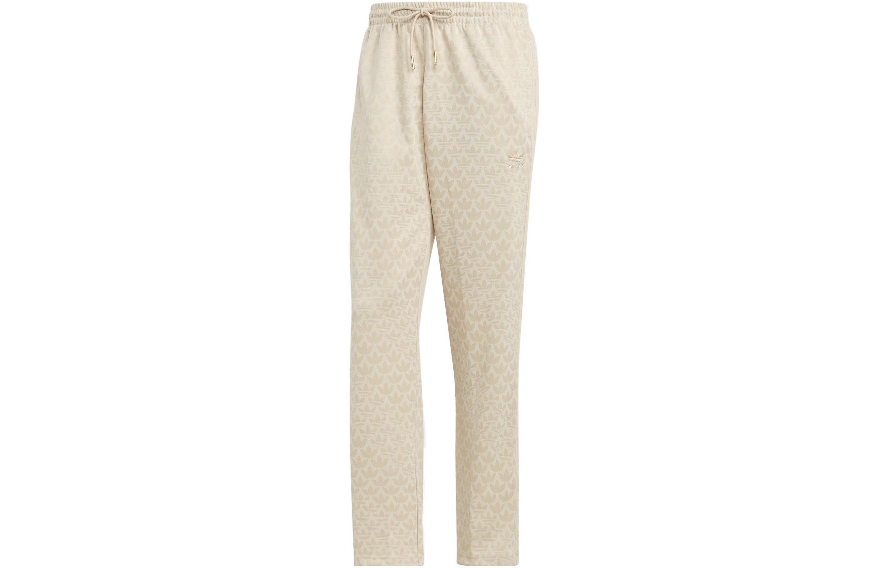Adidas Originals GRAPHICS MONOGRAM Knitted Sweatpants Men s Ecru HZ4156 XL