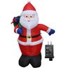 LED Inflatable Cute Air Blown Up Toy Illuminated Santa Claus Ornament Lighted Giant Model Ornament for Xmas Garden Party Decor