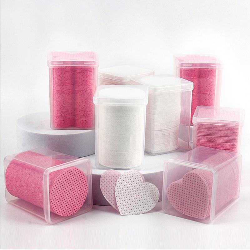 200 Pcs Disposable Non-Woven Paper Cotton Wipes Eyelash Extension Glue Remover Pads Cleaning Wipes Cosmetics Nail Makeup Tools