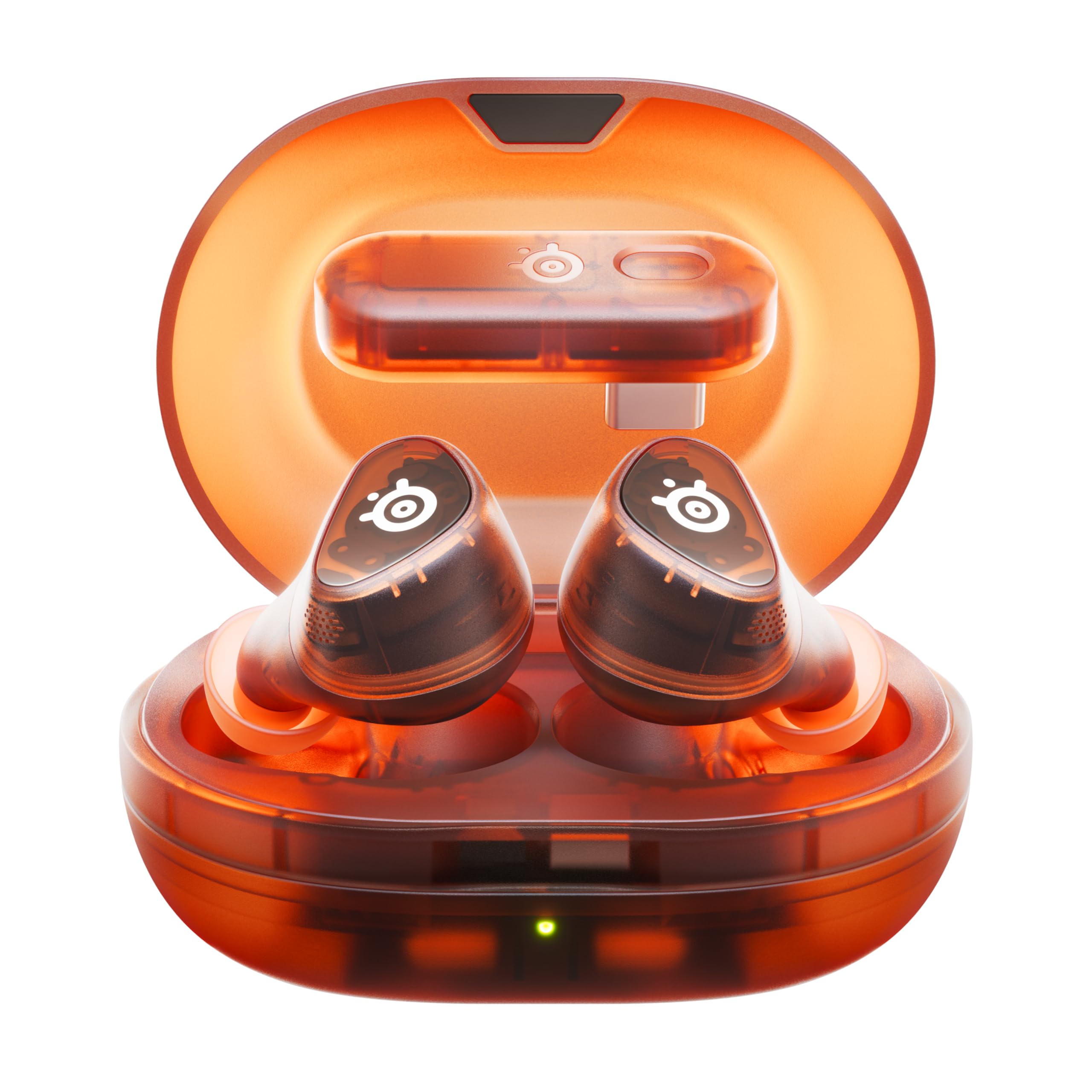 

SteelSeries Arctis GameBuds Glorange Gaming Wireless EQ ANC Noise Perfect for Monster Hunter Smartphone IP55 Bluetooth Over 200 Custom Fit Up to 40