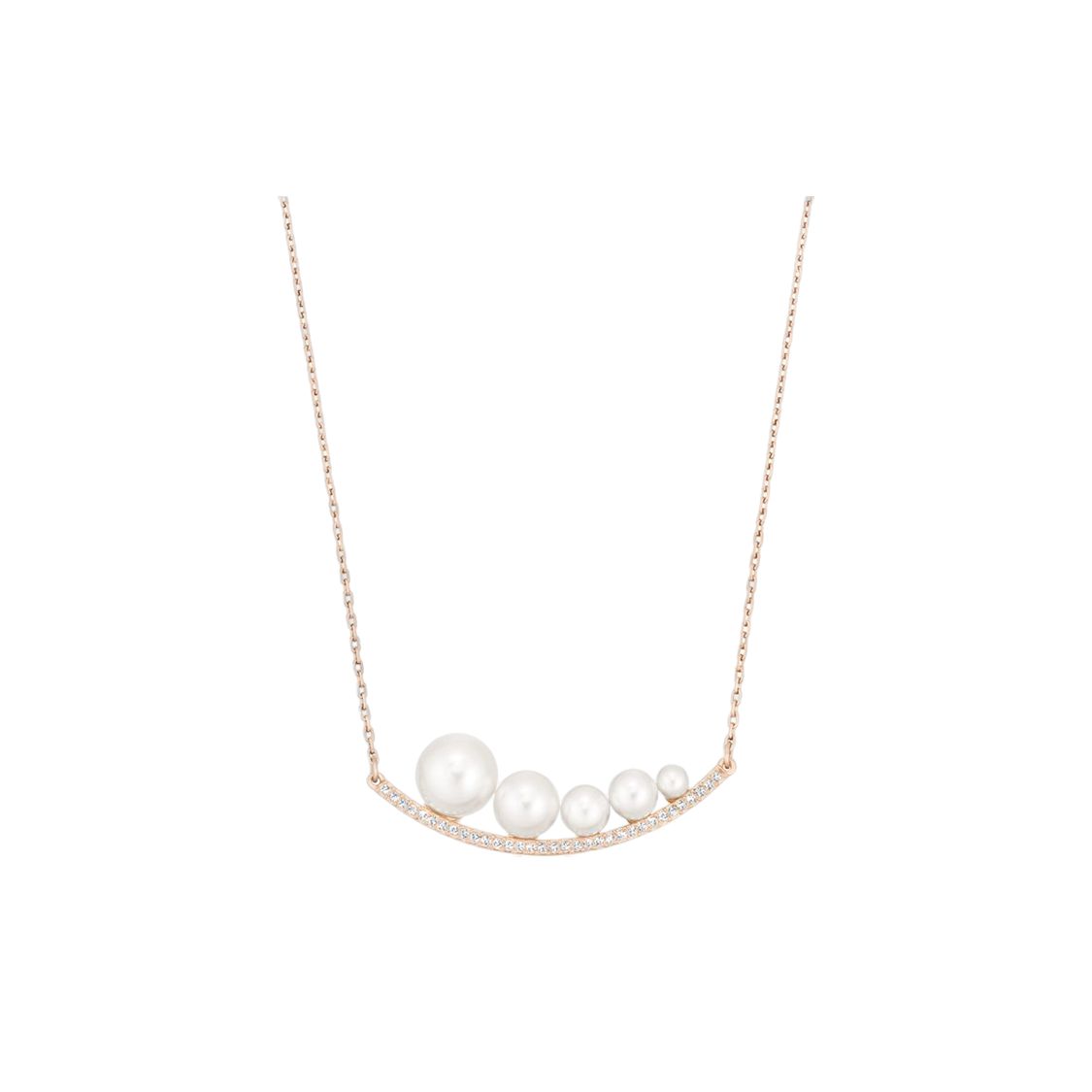 Swarovski Fashion Fundamental Pearl Crystal Necklace Women necklace Rose-Gold 5232057 Box (Random Color),F,Rose Gold