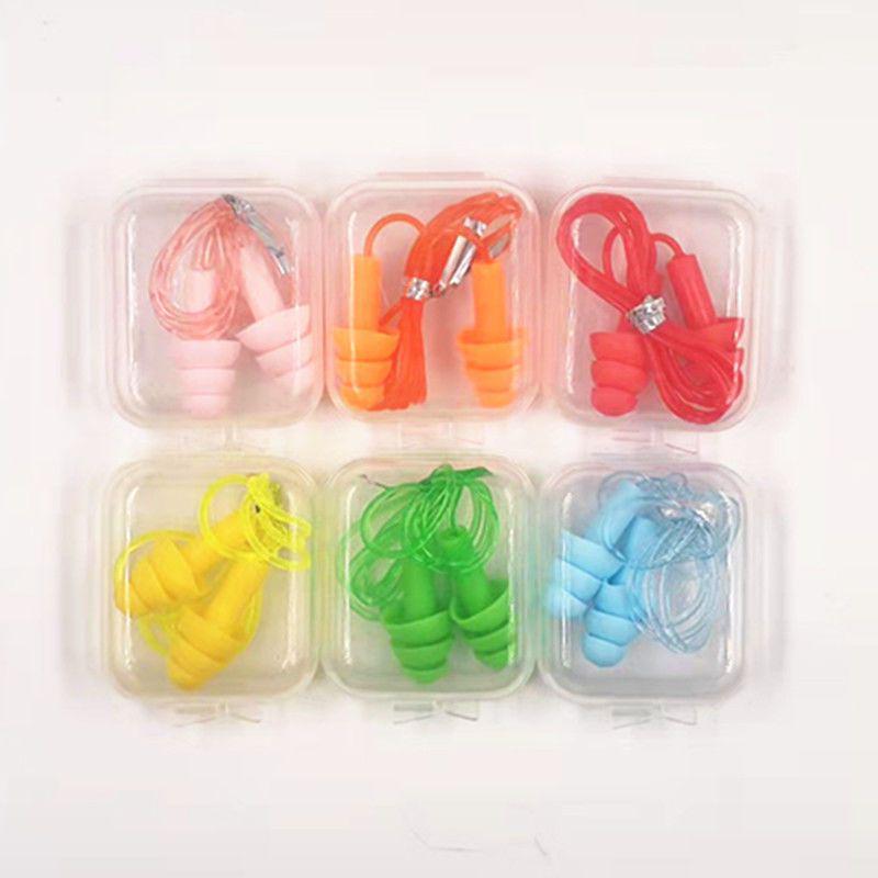 Soundproof Waterproof Corded Earplugs with Lanyard: Noise Reduction Ear Protection in Elegant Box White