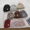 Labeled Large Head Circumference Knitted Hat for Women Autumn and Winter New Style Student Couple Warm and Versatile To Show Small Face