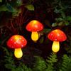 LED Solar Mushroom String Lights for Outdoor Garden and Courtyard Decor