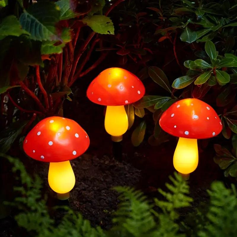 LED Solar Mushroom String Lights for Outdoor Garden and Courtyard Decor
