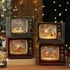 Christmas Musical Snowing TV Ornament Night Light Gift