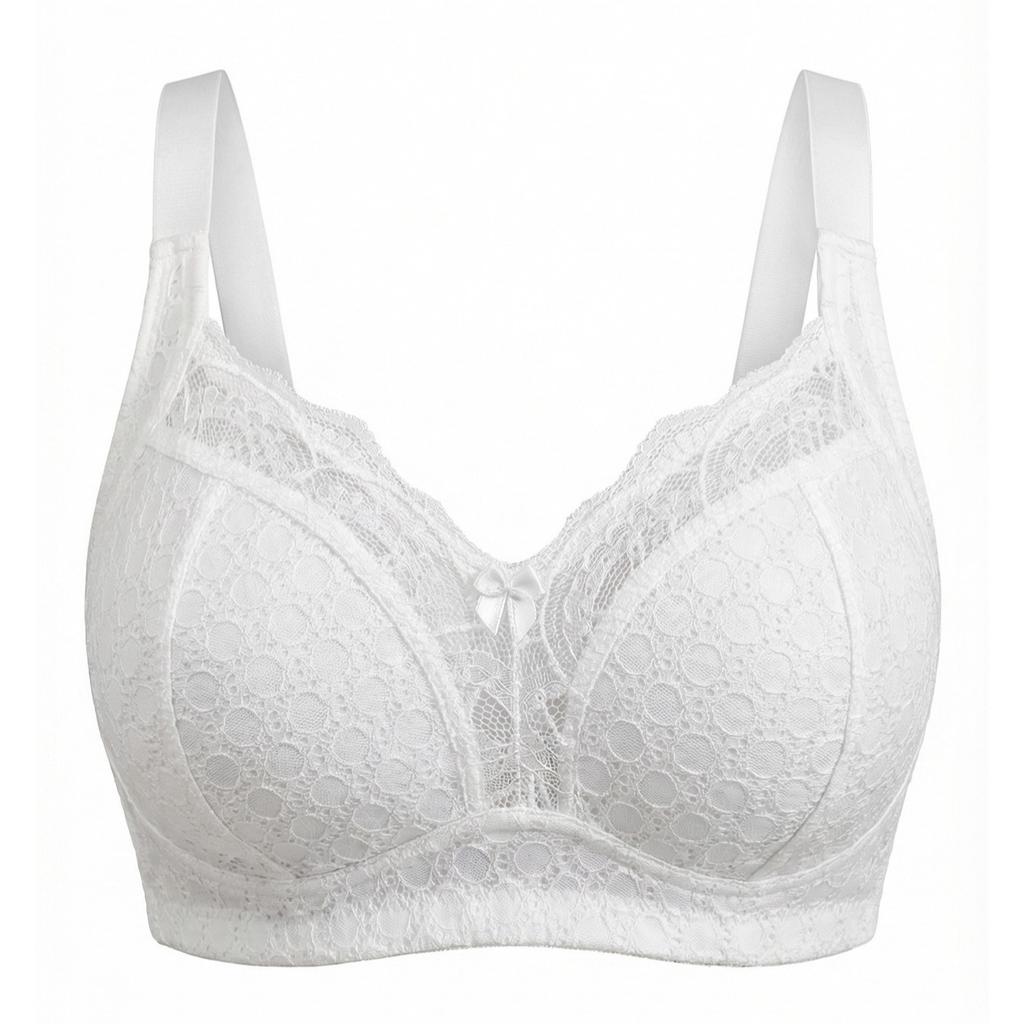 Unterwäsche Übergröße Spitze Drahtloser BH Deep‑V Push‑Up Brustvergrößernd Seitenhalt Anti‑Hänge BH für Damen
