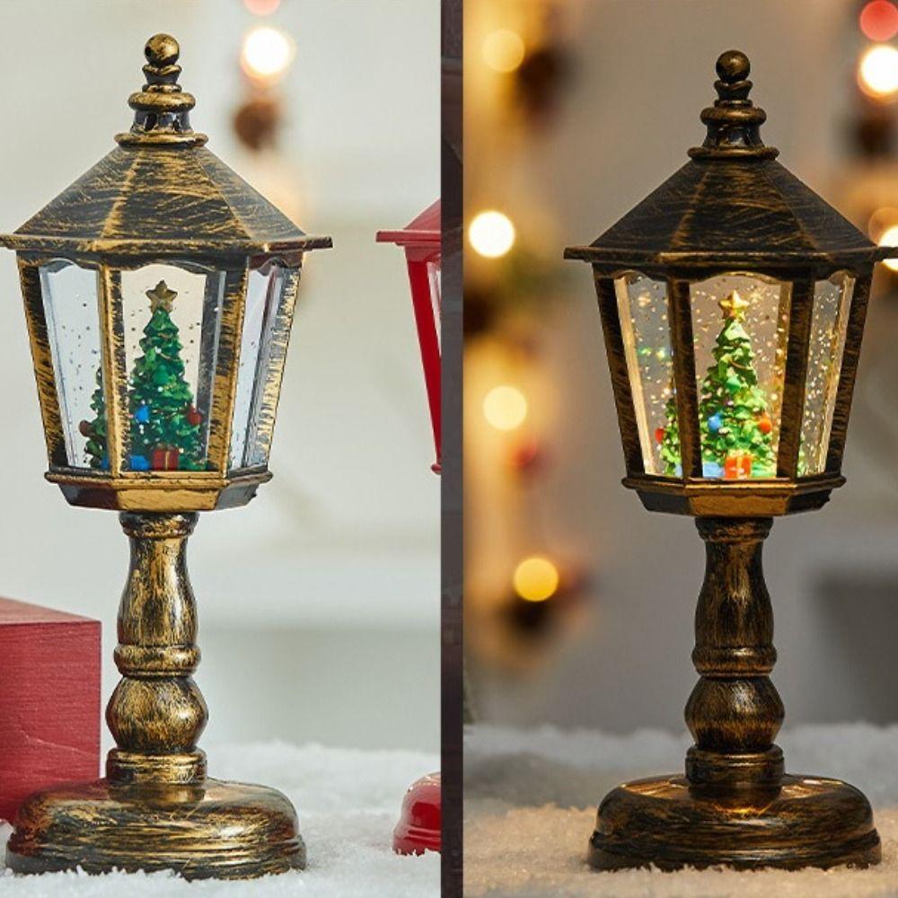 Lumină de noapte Moș Crăciun Decorațiune de Crăciun iluminată Cadouri Felinar de Crăciun Articole de petrecere