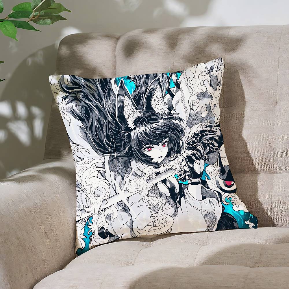 Anime Z-Zenless Zone Zero Kissenbezug Kissenbezug Weich Niedlich Dekokissenbezug Für Auto Sofa Kissenbezug Polyester Mit Reißverschluss