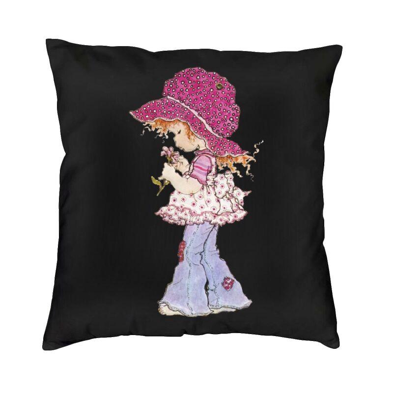 Sarah Kay Cartoon Animation Cushion Cover Sofa Decoration Square Throw Pillow Case 40x40