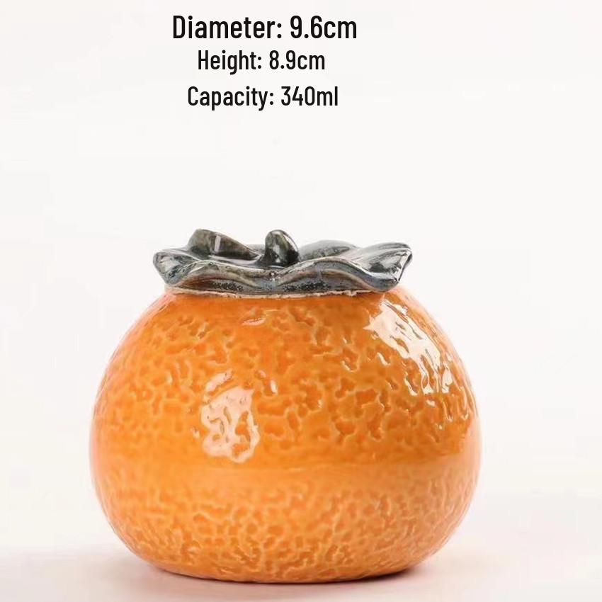 Persimmon Tea Scented Ceramic Candy Jar and Candle Holder
