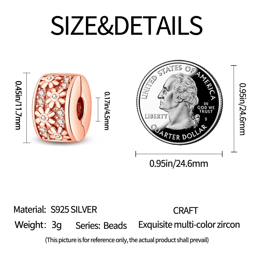 Copper Daisy Clover Flower Plant Series Charms Positioning Buckle For Original Fine Bracelet Diy Jewelry