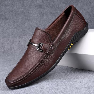 FashionCasual Shoes Men Comfortable Genuine Leather Mens Loafers Handmade Design Flats Sneakers Slip On Lazy Driving Brand Men Shoes