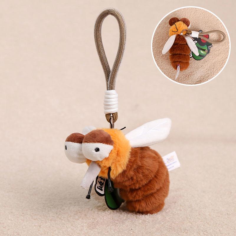 Realistic Insect Plush Toy Keychain Car Bag Pendant Creative Gift for Kids