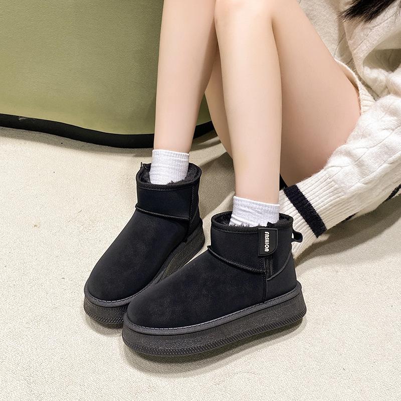 Women's Thick Soled Fashion Winter Lightweight Warm Anti Cold Snow Boots Non-slip Casual Sneakers Cotton Boots