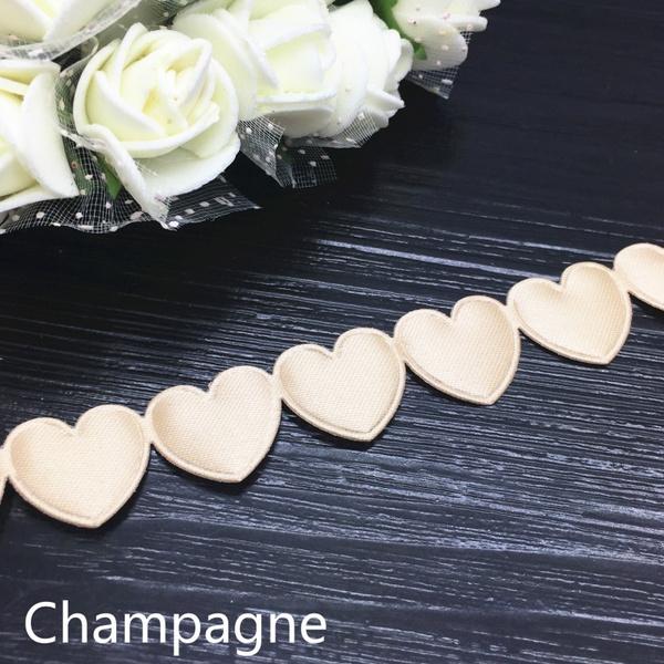 1.6cm Colorful Solid Color Heart-shaped Webbing Clothing Accessories Ribbon Cake Gift Box Packaging Ribbon Embossed Belt