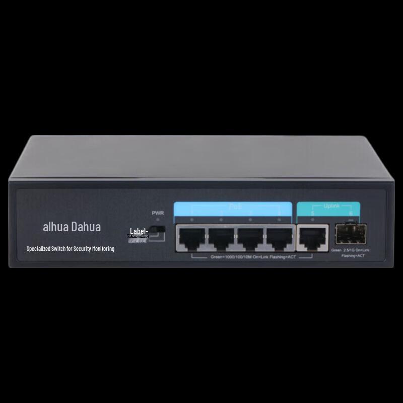 Dahua 5-Port Gigabit 4-PoE+ Network Switch CN Plug (adapter Included)