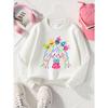 European sizes Kids' Sweatshirt, Kids' Clothing, Kids' Round Neck Fashion Sweatshirt, Colorful Hair Characters Fun Design, Casual And Sporty